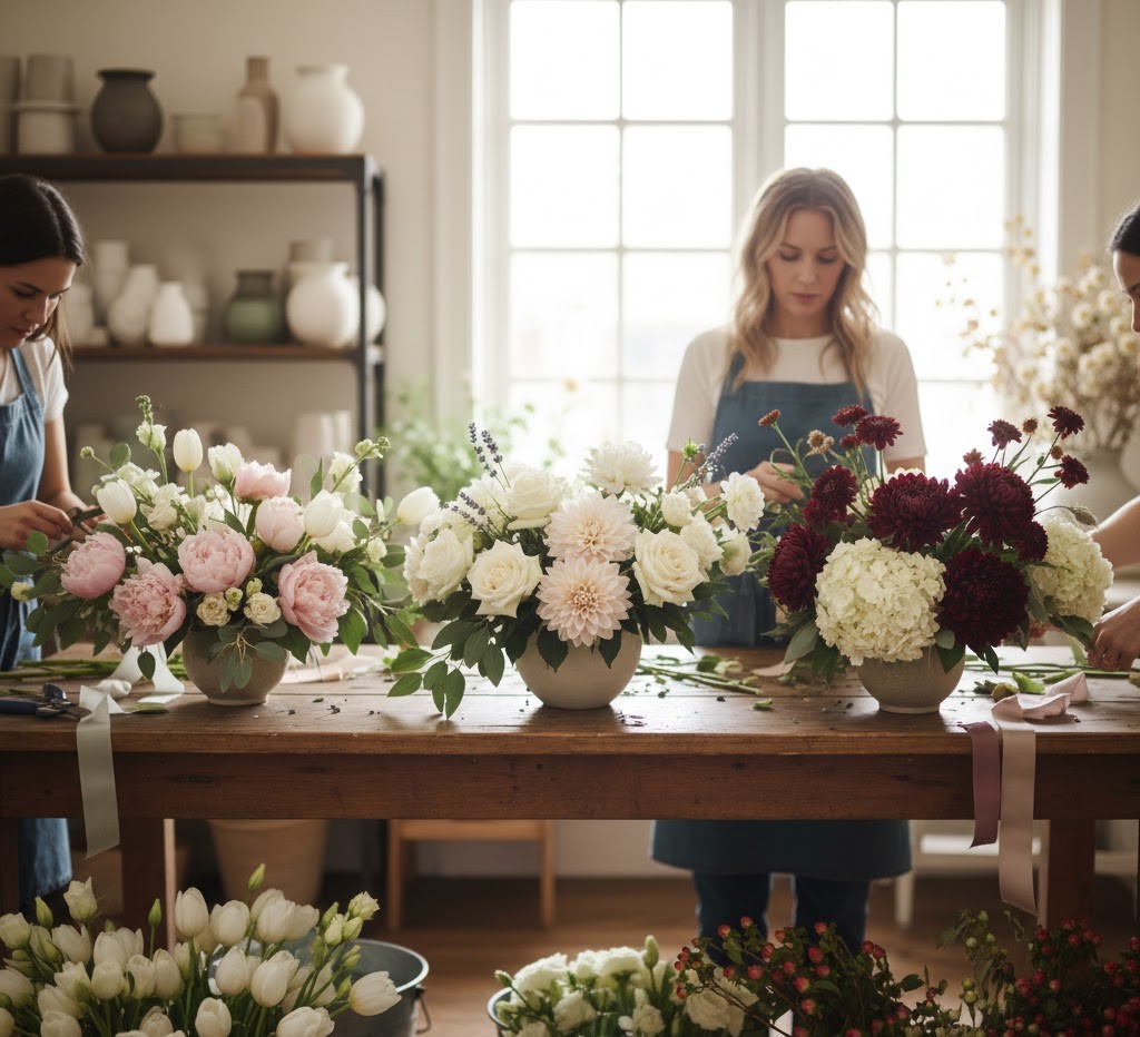 Kausittaiset asetelmat työpaja